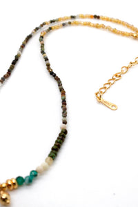 Natural Pendant on Semi Precious Stone Mix Necklace -French Flair Collection-