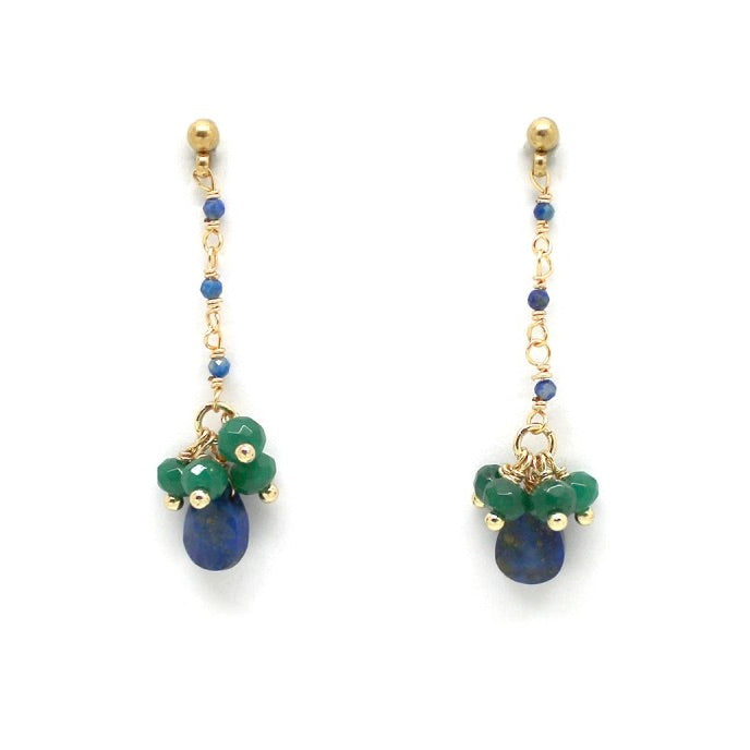 Lapis Lazuli Dangle Earrings E4-181 -French Flair Collection-