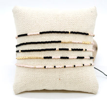Load image into Gallery viewer, Necklace or Bracelet Seed Bead Cream and Black -N8-039
