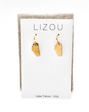 Load image into Gallery viewer, Lake Tahoe Gold Plate Large Charm Earrings - E9-200 GLLT
