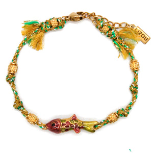 Colorful Enamel Fish Rainbow Bracelet - B4-016