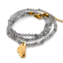 Load image into Gallery viewer, Lake Tahoe Mini Stone Gold Charm Necklace
