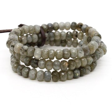 Faceted Labradorite Three Strand Bracelet -BL-LB