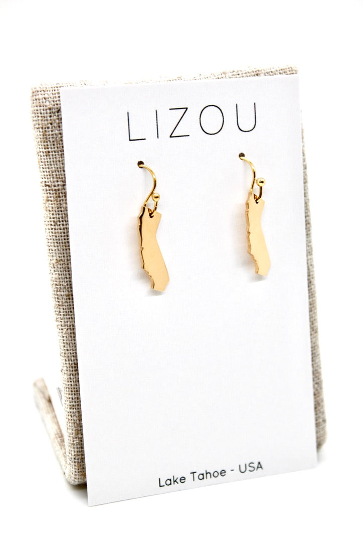 California State Gold Plated Charm Earrings - E9-200 GCA