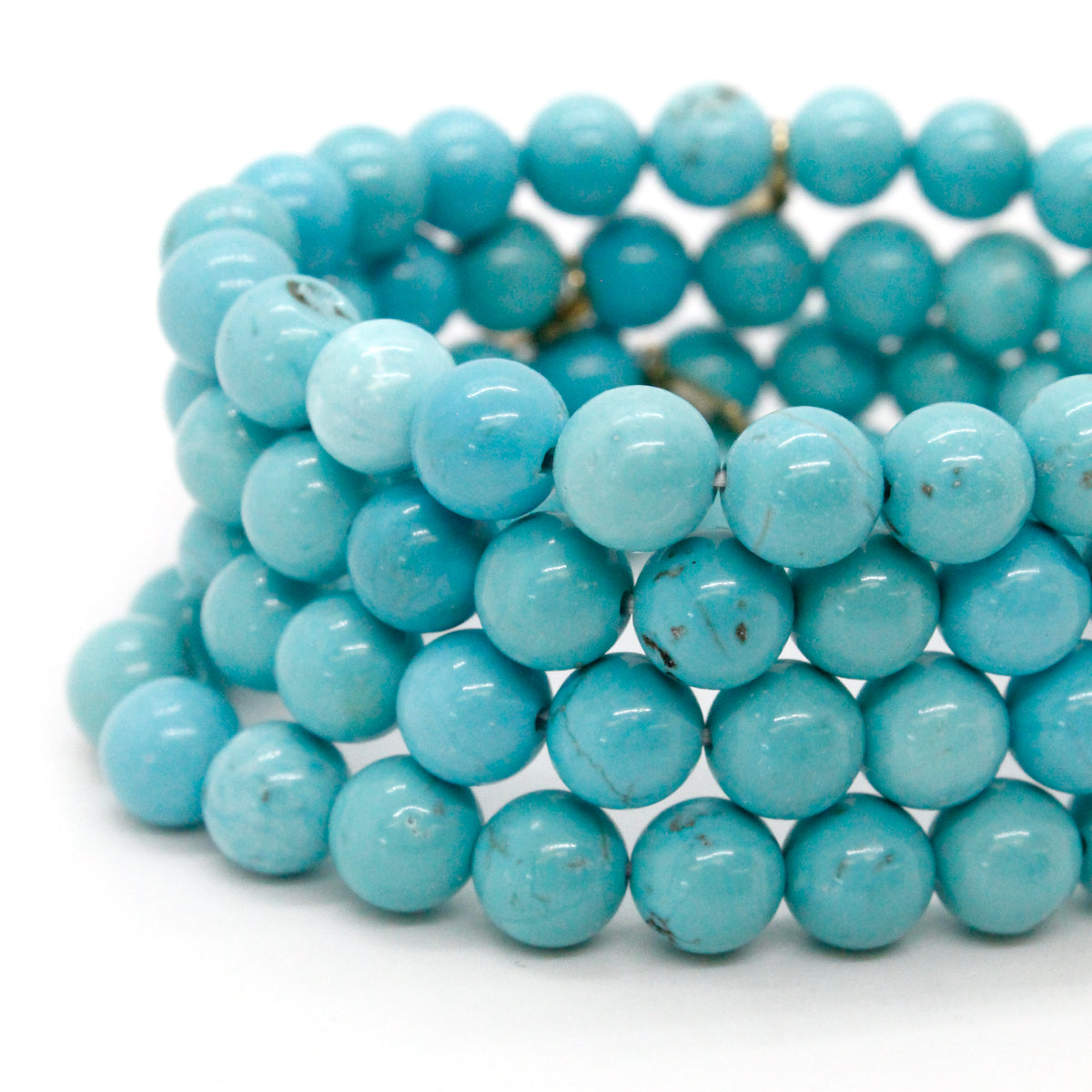 Turquoise 8mm Stretch Bracelet -Stone Collection-