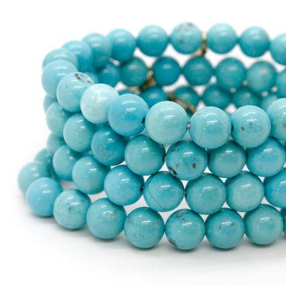 Turquoise 8mm Stretch Bracelet -Stone Collection-