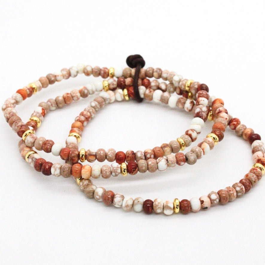 Ivory Jasper + Gold Bracelet Bundle