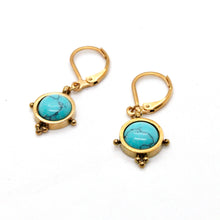 Load image into Gallery viewer, Delicate Small Turquoise dangle Earrings E4-226 -French Flair Collection-
