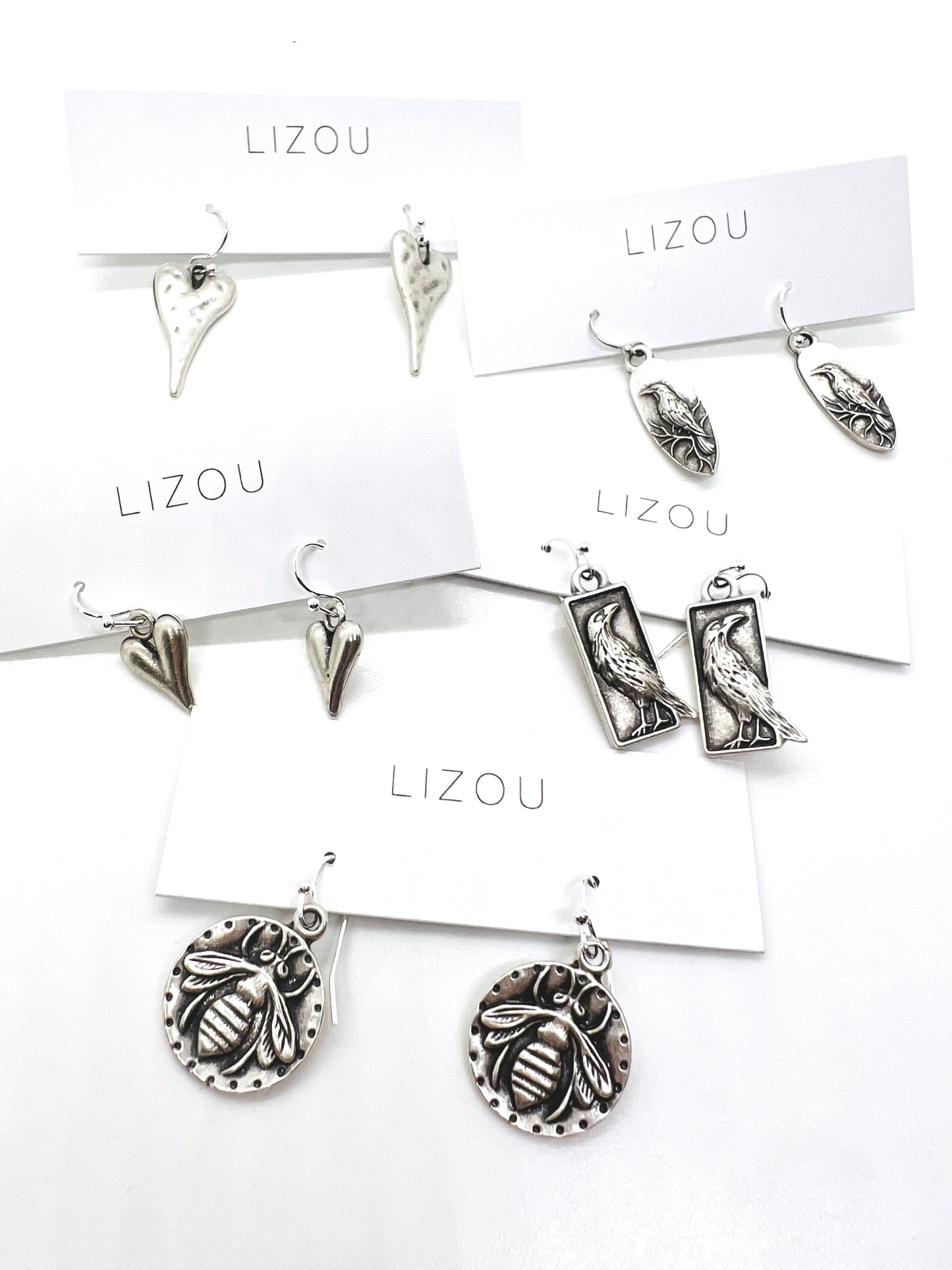 Silver Daisy Flower Hoop Earrings - E9-083