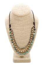 Load image into Gallery viewer, Semi Precious Stone Multi Strand Short Necklace - N4-005
