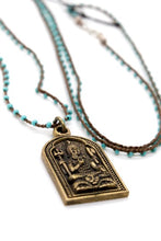 Load image into Gallery viewer, Buddha Necklace 37 - Long Buddha Crochet Necklace - One of a Kind -

