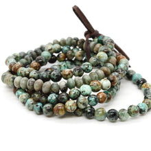 Load image into Gallery viewer, African Turquoise Stone Luxury Stack Bracelet - BL-AF2
