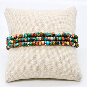 Rainbow Jasper 1 + Silver Bracelet Bundle