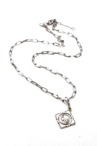 Silver Chain with Sterling Silver French Saint Charms -French Medals Collection-