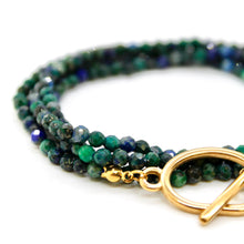 Load image into Gallery viewer, Luxury Faceted Long Azurite Necklace or Bracelet - N9-304
