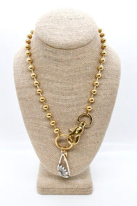 Daisy Cutout Pendant Convertible Gold Chain Necklace