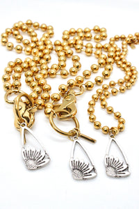 Daisy Cutout Pendant Convertible Gold Chain Necklace
