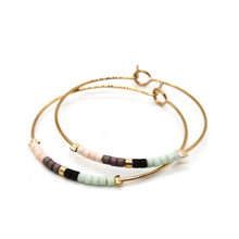 Load image into Gallery viewer, Miyuki Bead Mix Hoop Earrings - E8-038C
