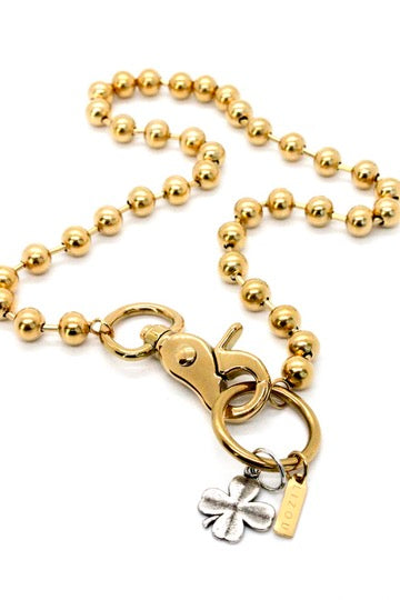 Lucky Shamrock Necklace Single Gold Chain Claw Clasp