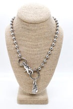 Load image into Gallery viewer, Raven Bird and Moon Phases Pendant Convertible Silver Chain Necklace
