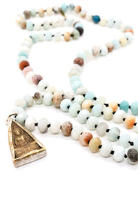 Delicate Buddha Amazonite Necklace -Buddha Collection-
