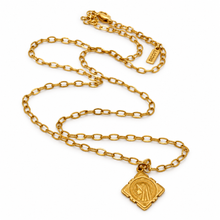 Load image into Gallery viewer, Short Gold Chain Delicate French Religious Medal Necklace- FMN29
