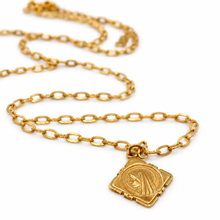 Load image into Gallery viewer, Short Gold Chain Delicate French Religious Medal Necklace- FMN29
