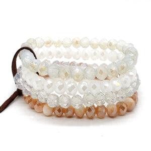 Set of 4 Glass Stack Bracelets - BC-300