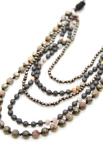 Load image into Gallery viewer, Semi Precious Stone Multi Strand Short Necklace - NLS-Adventure
