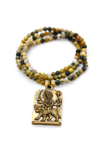 Load image into Gallery viewer, Green Jasper Necklace with Small Buddha -Buddha Collection-
