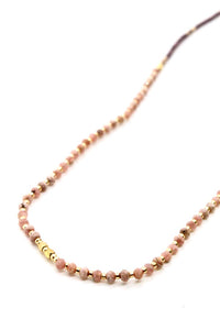 Semi Precious Stone Mix Delicate Necklace -Mini Collection- N3-127