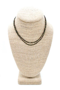 Delicate Faceted Mini Semi Precious Stone Beaded Necklace - N9-115