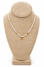 Load image into Gallery viewer, Mini Freshwater Pearl French Religious Medal Short Necklace - FMN08
