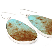 Load image into Gallery viewer, American Indian Sterling and Turquoise Navajo Earrings
