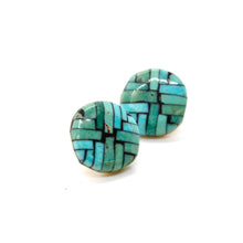 Load image into Gallery viewer, Genuine Navajo American Indian Turquoise Stud Earrings
