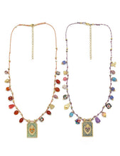 Load image into Gallery viewer, Evil Eye Heart Multi Charm Colorful Necklace - N2-2576
