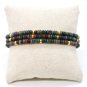 Indian Agate + Gold Bracelet Bundle