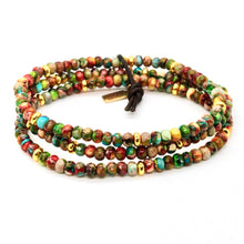 Load image into Gallery viewer, Rainbow Jasper 2 + Gold Bracelet Bundle
