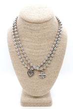 Load image into Gallery viewer, Single Silver Ball Chain Necklace with Small Shamrock Charm -The Classics Collection-
