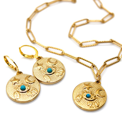Evil Eye Turquoise Earrings - E9-110