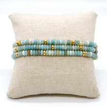 Load image into Gallery viewer, Amazonite + Gold Bracelet Bundle
