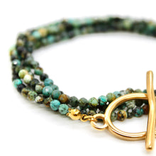 Load image into Gallery viewer, Luxury Faceted Long African Turquoise Necklace or Bracelet - N9-309
