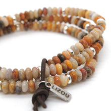 Load image into Gallery viewer, Crazy Agate + Silver Bracelet Bundle
