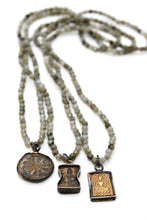 Load image into Gallery viewer, Labradorite Stretch Necklace with Small Buddha -Buddha Collection-
