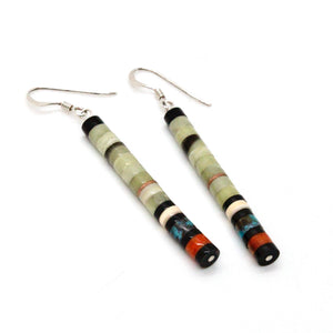 Navajo American Indian Tube Earrings