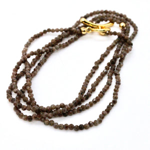 Delicate Faceted Mini Semi Precious Stone Beaded Necklace - N9-104
