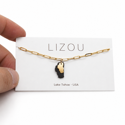 Lake Tahoe Double Mini Charm Necklace - NT-002A