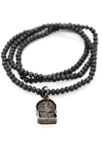 Load image into Gallery viewer, Matte Crystal Necklace with Small Buddha -Buddha Collection-

