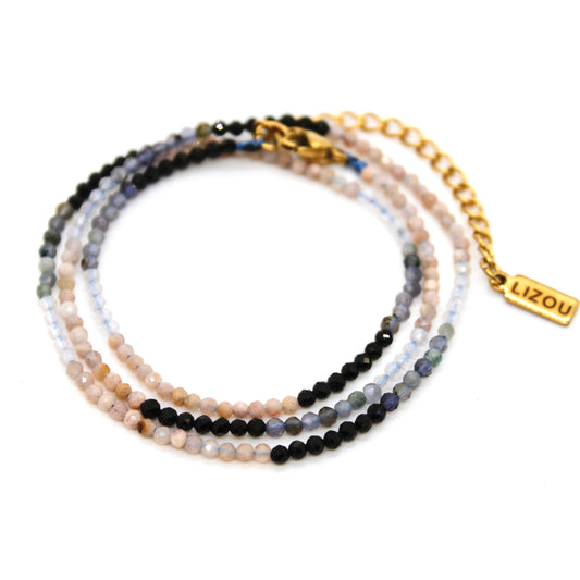 Short Gradient Stone Necklace - N9-200G15