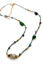 Load image into Gallery viewer, Delicate Thread and Stone Necklace -French Flair Collection-
